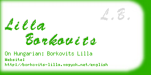 lilla borkovits business card